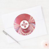 ピッチ万華鏡のように千変万化するパターン:クリケットボールThe Game'sハート ラウンドシール (封筒)