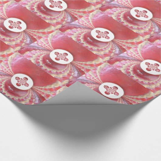 ピッチ万華鏡のように千変万化するパターン:クリケットボールThe Game'sハート ラッピングペーパー (角)