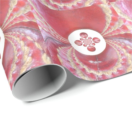 ピッチ万華鏡のように千変万化するパターン:クリケットボールThe Game'sハート ラッピングペーパー (ロールコーナー)