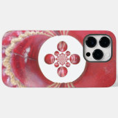 ピッチ万華鏡のように千変万化するパターン:クリケットボールThe Game'sハート Case-Mate iPhoneケース (裏面 (横))