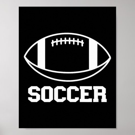 ピッチ上のキツネ娘サッカー選手 楽しい狐耳スポーツ ポスター (正面)