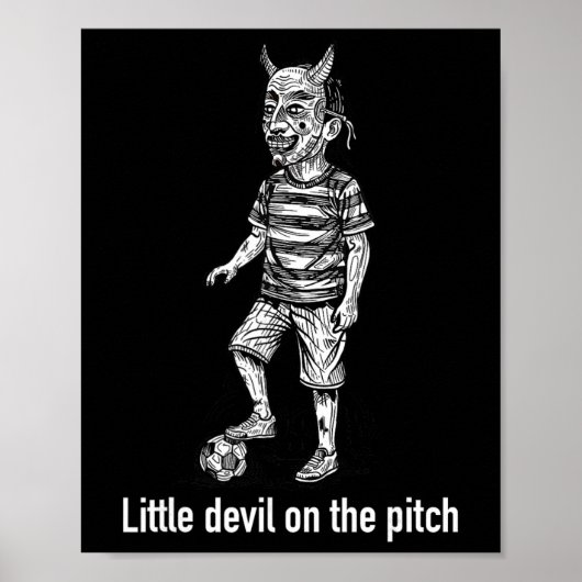 ピッチ上の小さな悪魔 サッカー ポスター (正面)