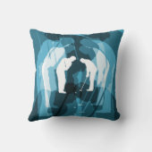 ピッチ及びパットの抽象的なゴルフテーマの枕2 クッション (裏面)