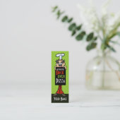 ピッツェリアのシェフのイタリア人のレストラン スキニー名刺 (スタンド正面)