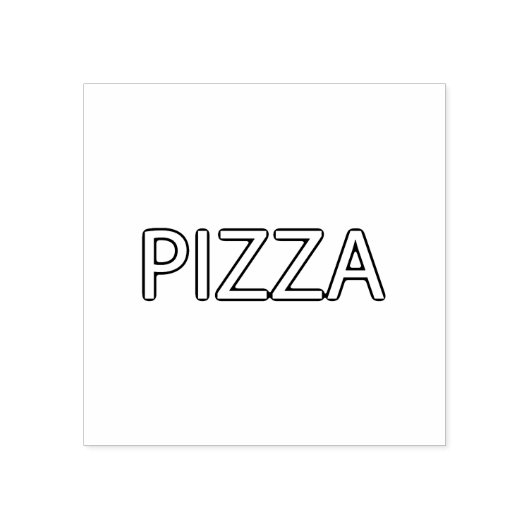 ピッツェリアイタリアンピザ文字キッチンまたはレストラン ラバースタンプ (インプリント)