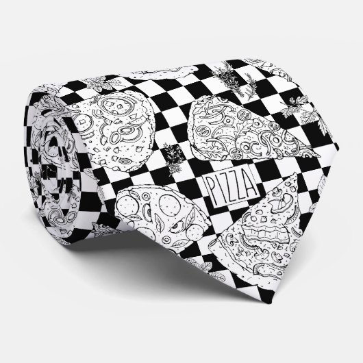 ピッツェリアイタリアンレストランマネージャーのピザパターン ネクタイ (ロール)