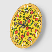 ピッツェリアトラットリアイタリアンピザレストラン ラージ壁時計 (傾斜)