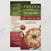 ピッツェリアビジネス メニュー (正面/裏面)