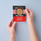 ピッツェリアピザフードレストラン チラシ (手)