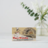 ピッツェリアフードレストランダイナーエアテリーケータリング 名刺 (スタンド正面)