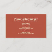 ピッツェリアロイヤリティカード 名刺 (裏面)