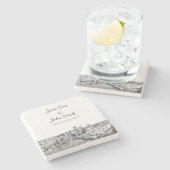 ピッツバパーソナライズされたーグストーンコースター ストーンコースター (横)