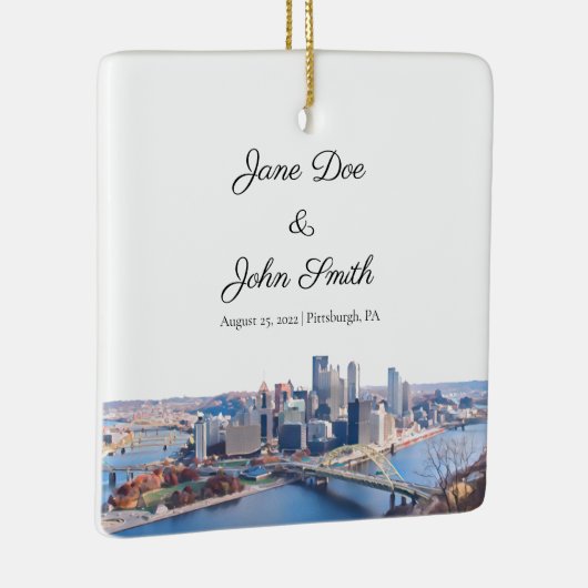 ピッツバパーソナライズされたーグセラミックオーナメント セラミックオーナメント (右)