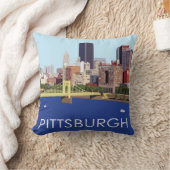 ピッツバークールグスカイラインコンピュータイラストレーション クッション (ブランケット)