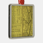 ピッツバーグおよび西部の鉄道の地図 メタルオーナメント (右)