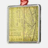ピッツバーグおよび西部の鉄道の地図 メタルオーナメント (左)