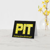 ピッツバーグからのタイルを張られた挨拶! カード (黄色い花)