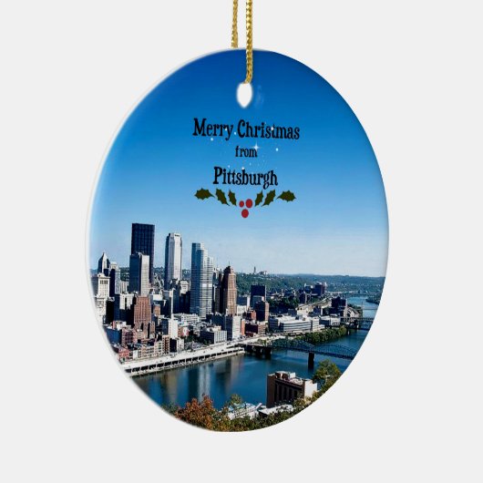 ピッツバーグからのメリークリスマス セラミックオーナメント (右)