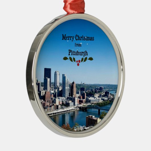 ピッツバーグからのメリークリスマス メタルオーナメント (右)