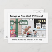 ピッツバーグが大好きなこと – 朝食! ポストカード (正面/裏面)