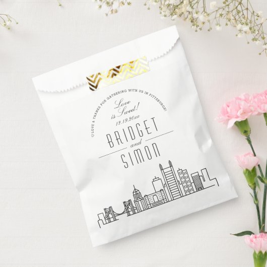 ピッツバーグでの愛 |結婚式の引き出物バッグ フェイバーバッグ (封をした状態)