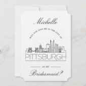 ピッツバーグで一緒に | 結婚式の仲間募集 招待状 (正面)