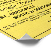 ピッツバーグと西日本旅客鉄道の地図 ポスター (角)