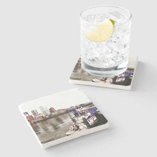 ピッツバーグのコースター ストーンコースター (横)