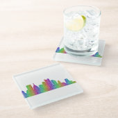 ピッツバーグのスカイライン ガラスコースター (アングル)