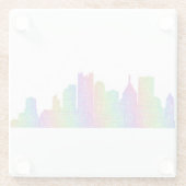 ピッツバーグのスカイライン ガラスコースター (裏面)