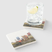 ピッツバーグのタイルのコースター ストーンコースター (横)