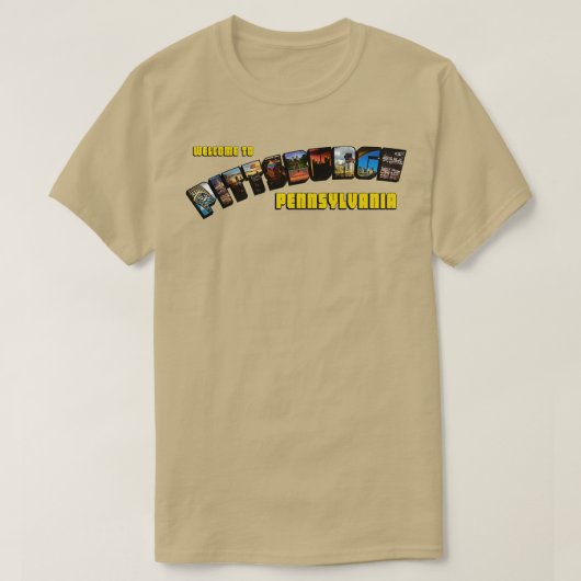 ピッツバーグのポストカード Tシャツ (デザイン正面)