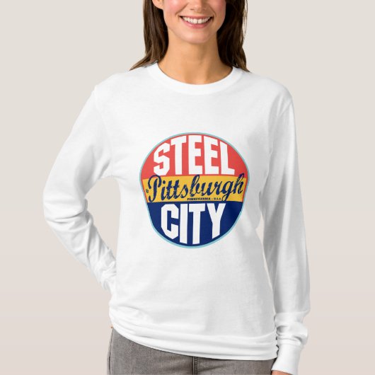 ピッツバーグのヴィンテージのラベル Tシャツ (正面)