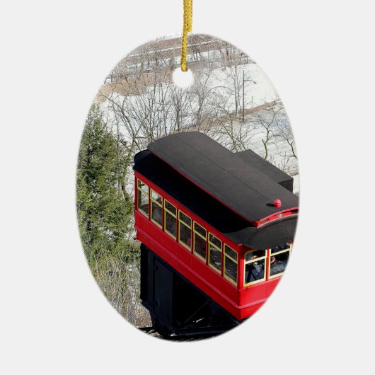 ピッツバーグの傾斜の飛行機 セラミックオーナメント (正面)