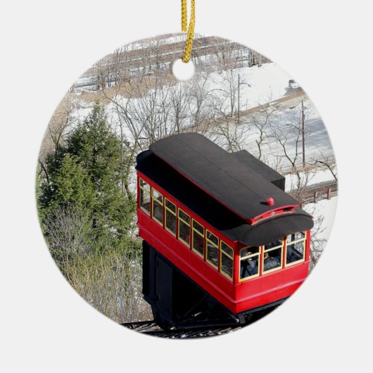 ピッツバーグの傾斜の飛行機 セラミックオーナメント (正面)