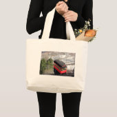 ピッツバーグの傾斜の飛行機 ラージトートバッグ (正面(商品))