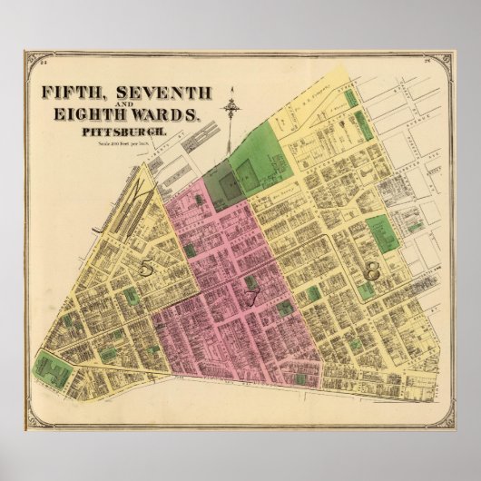ピッツバーグの区5、7-8、ペンシバニア ポスター (正面)