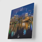 ピッツバーグの反射 スクエア壁時計 (傾斜)