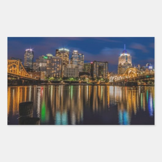 ピッツバーグの反射 長方形シール (正面)
