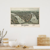 ピッツバーグの地図（フォウラー） - 1902, BigMapBlog.com ポスター (キッチン)