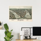 ピッツバーグの地図（フォウラー） - 1902, BigMapBlog.com ポスター (ホームオフィス)