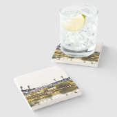 ピッツバーグの石造りのコースター ストーンコースター (横)