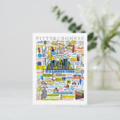 ピッツバーグの言語おもしろいのPittsburgheseのアートワーク ポストカード (スタンド正面)