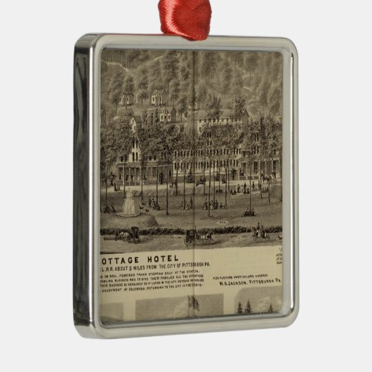 ピッツバーグの近くのIdlewoodのコテージのホテル メタルオーナメント (右)