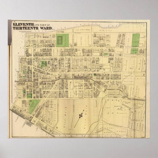 ピッツバーグの11区と13区、ペンシバニア ポスター (正面)