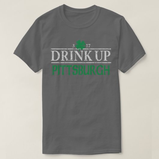ピッツバーグアイリッシュを飲むSt patricks day Tシャツ (デザイン正面)