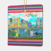 ピッツバーグオーナメントレトロフォトアート2面 セラミックオーナメント (左)