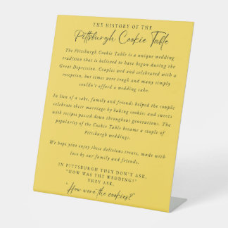 ピッツバーグクッキーテーブルサイン 台座サイン
