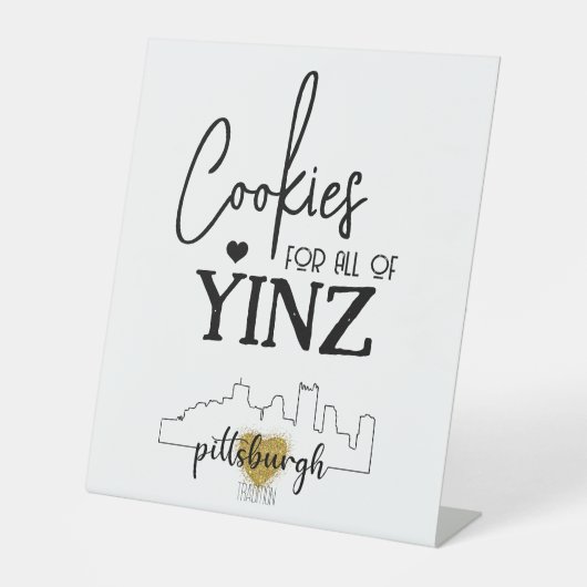ピッツバーグクッキーテーブルサイン 台座サイン (正面)