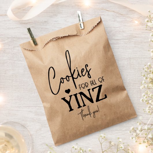 ピッツバーグクッキーテーブルトリートバッグ フェイバーバッグ (クリップ留めされた状態)